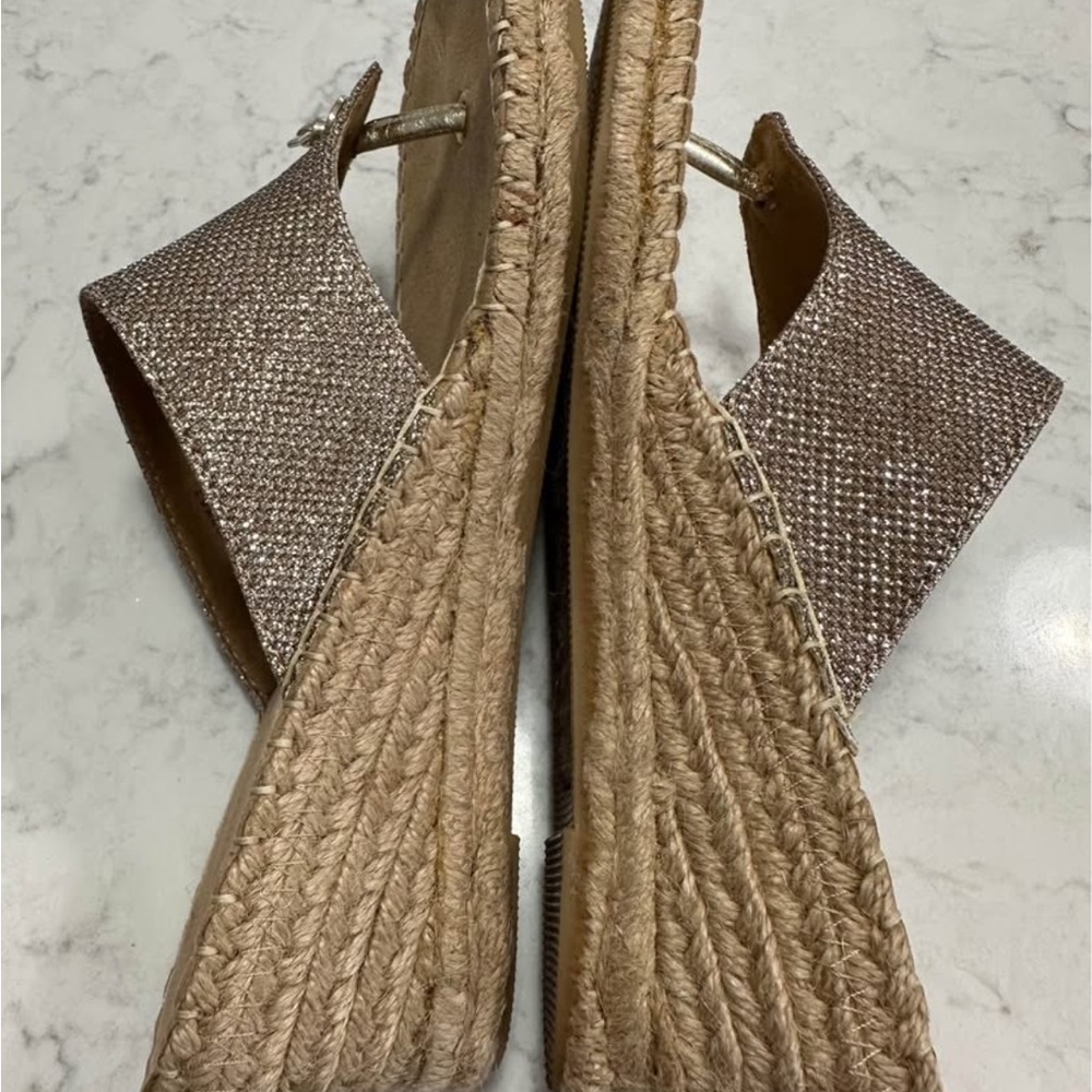 White Mountain Metallic Espadrille Sandals - Picture 2 of 5